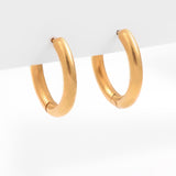 Gold Silver Color Stainless Steel Hoop Earrings for Women Small Simple Round Circle Huggies Ear Rings Steampunk Accessories daiiibabyyy