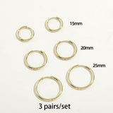 Gold Silver Color Stainless Steel Hoop Earrings for Women Small Simple Round Circle Huggies Ear Rings Steampunk Accessories daiiibabyyy