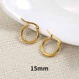 Gold Silver Color Stainless Steel Hoop Earrings for Women Small Simple Round Circle Huggies Ear Rings Steampunk Accessories daiiibabyyy