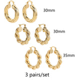 Gold Silver Color Stainless Steel Hoop Earrings for Women Small Simple Round Circle Huggies Ear Rings Steampunk Accessories daiiibabyyy