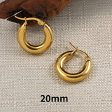 Gold Silver Color Stainless Steel Hoop Earrings for Women Small Simple Round Circle Huggies Ear Rings Steampunk Accessories daiiibabyyy