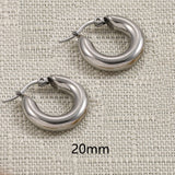 Gold Silver Color Stainless Steel Hoop Earrings for Women Small Simple Round Circle Huggies Ear Rings Steampunk Accessories daiiibabyyy