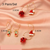 New Trendy Statement Christmas Tree Earrings For Women Santa Claus Snowman Drop Earrings Jewelry Girls Christmas Gifts daiiibabyyy