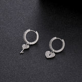 SIPENGJEL Fashion Punk Love Heart Dangle Huggies Hoop Earrings Hip Hop Geometric Asymmetry Earrings For Women Jewelry Gift 2021 daiiibabyyy