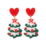 New Trendy Statement Christmas Tree Earrings For Women Santa Claus Snowman Drop Earrings Jewelry Girls Christmas Gifts daiiibabyyy