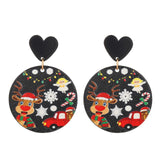 New Trendy Statement Christmas Tree Earrings For Women Santa Claus Snowman Drop Earrings Jewelry Girls Christmas Gifts daiiibabyyy