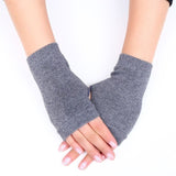 Women Winter Fur Rabbit Mittens fingerless Gloves Plush Warm Glove Winter Soft Thick Gloves for Women Girl Flexible Half Finger daiiibabyyy