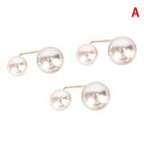 3Pcs/Set Double Pearl Pins for Women Designer Female Brooches Clothes Accessories Simulated Pearl Knit Shirt  Jewelry daiiibabyyy