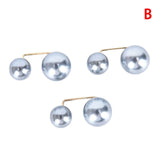 3Pcs/Set Double Pearl Pins for Women Designer Female Brooches Clothes Accessories Simulated Pearl Knit Shirt  Jewelry daiiibabyyy