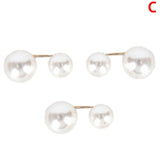 3Pcs/Set Double Pearl Pins for Women Designer Female Brooches Clothes Accessories Simulated Pearl Knit Shirt  Jewelry daiiibabyyy