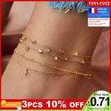 FNIO Bohemia Chain Anklets for Women Foot Accessories 2021 Summer Beach Barefoot Sandals Bracelet ankle on the leg Female