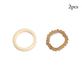 coxeer 2Pcs/Set Solid Color Knuckle Rings Elastic Fashion Cute Resin Jewelry Ring Finger Ring For Women Jewelry Accessories daiiibabyyy