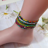 Color Rice Beads Ankle Bracelet Bohemian Mixed Irregular Beads anklets for Women Leg Bracelet Beach seaside Foot Fashion Jewelry daiiibabyyy