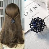 Hair Clip for Women Retro Fashion Black Crystal Bow Hairpin Luxurious Geometric Charm Hair Pins Jewelry Accessories Wholesale daiiibabyyy