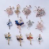 RINHOO Gymnastics Girl Flower Dancer Crystal Brooches for Women Cute Pin Bijouterie High Quality Corsage Fashion Wedding Jewelry daiiibabyyy